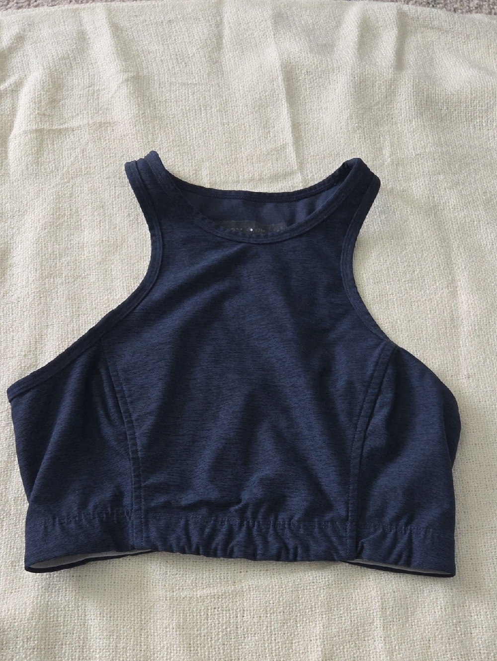 Outdoor Voices Size Small High-Neck Navy Crop Tank Top